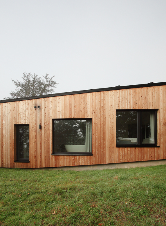 Boční pohled na okna